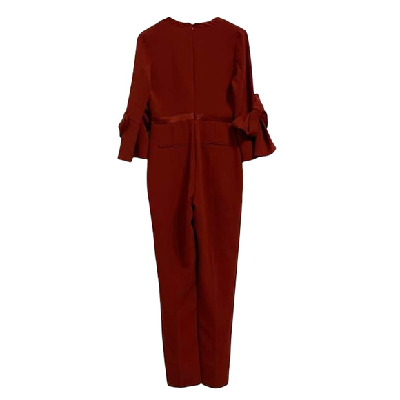 ROKSANDA Florent Bow Sleeve Stretch Crepe Jumpsuit Red 12 ASO Kerry Washington‎ - Picture 8 of 10